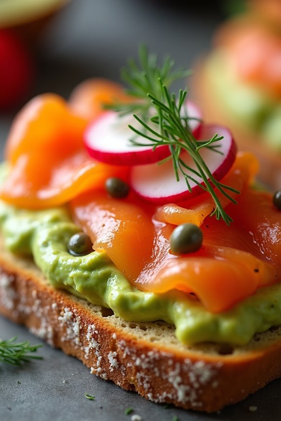 savory salmon avocado toast