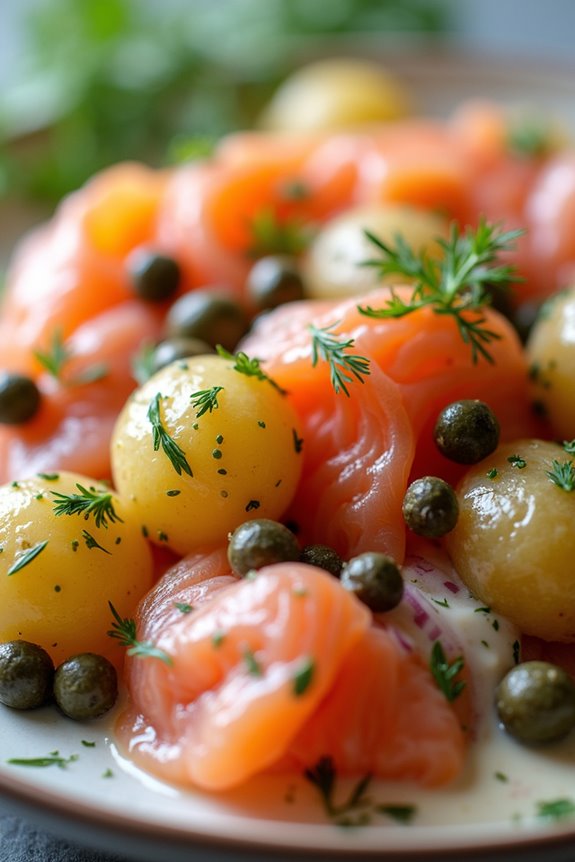 savory smoked salmon salad