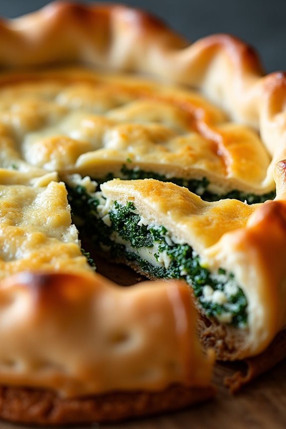 savory spinach and feta pie