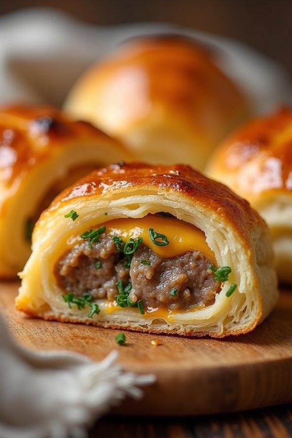 savory stuffed pastry rolls
