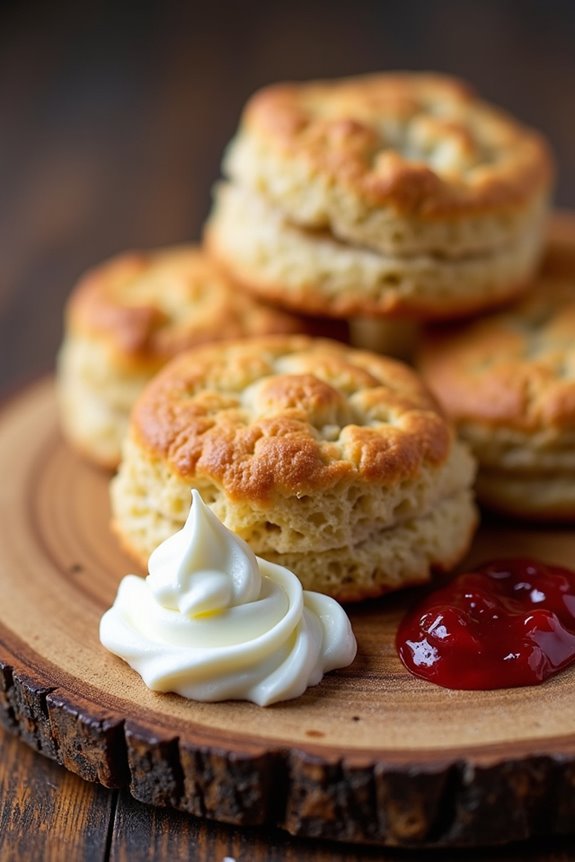 scones clotted cream jam