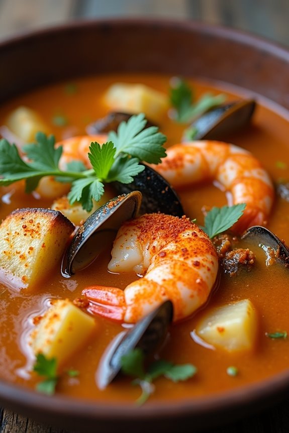 seafood bread soup comfort