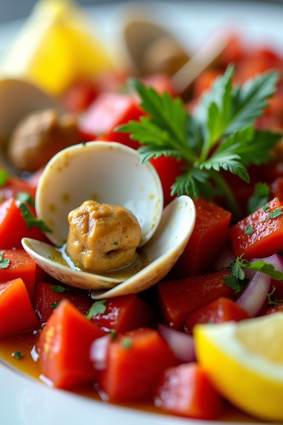 seafood salad with tomatoes
