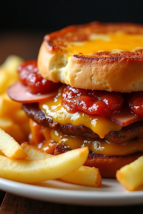 sharing a hearty sandwich