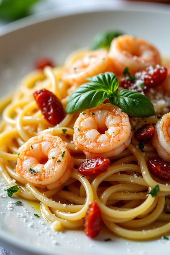 shrimp pasta with sun dried tomatoes