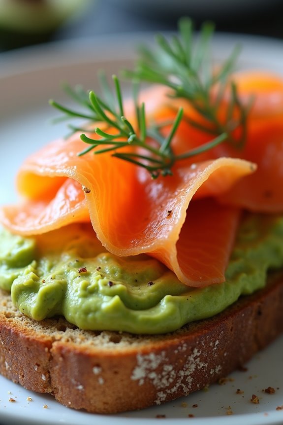 smoked salmon avocado toast