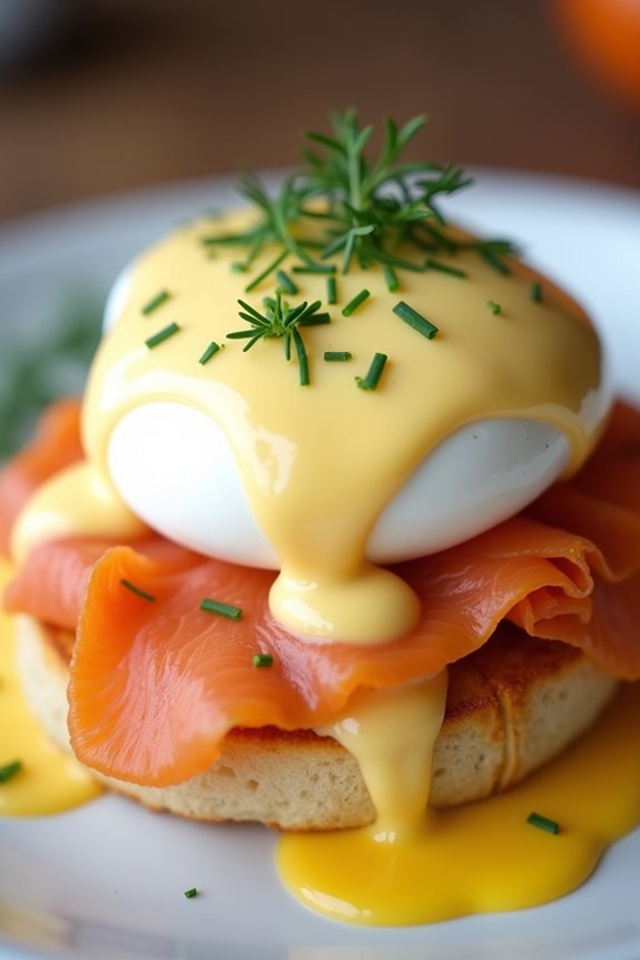 smoked salmon eggs benedict
