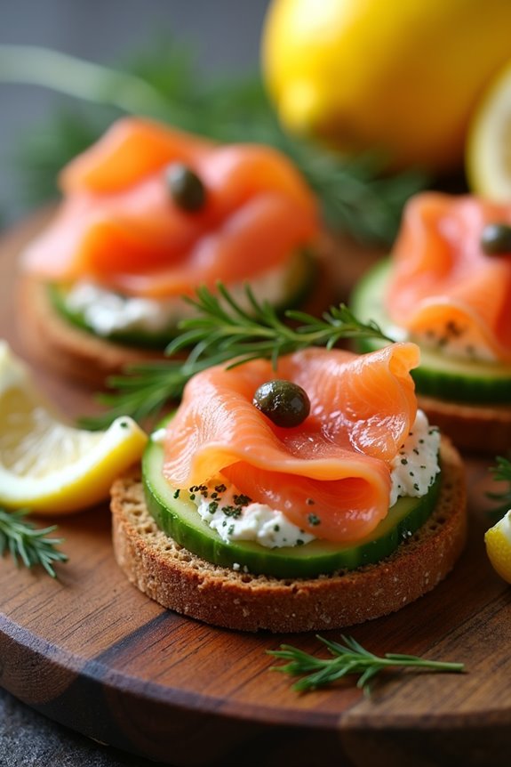 smoked salmon holiday canap s