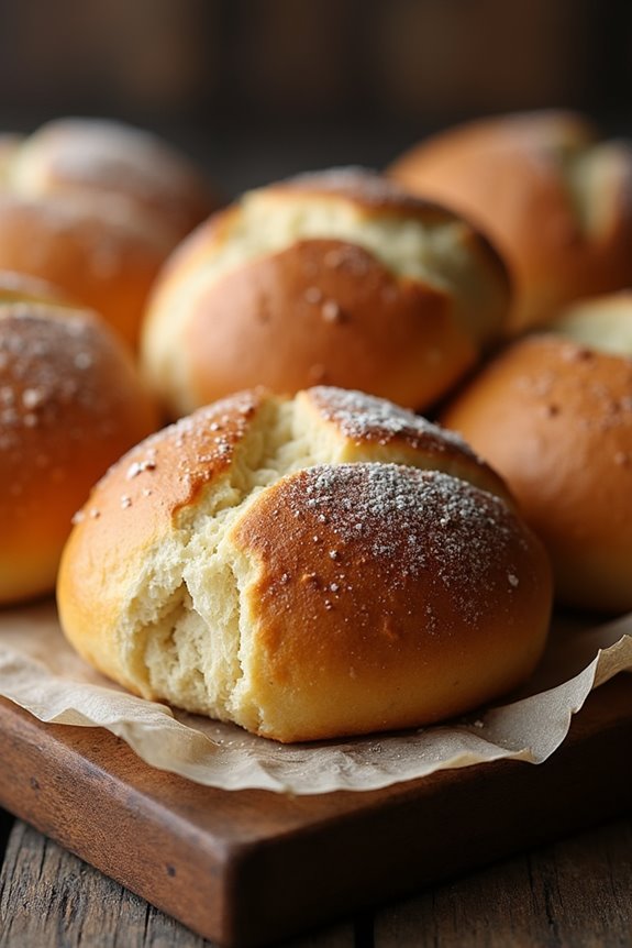 soft crusty german rolls