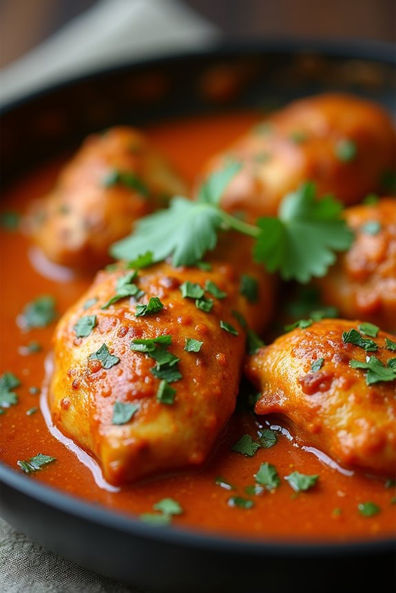 spiced chicken in creamy sauce