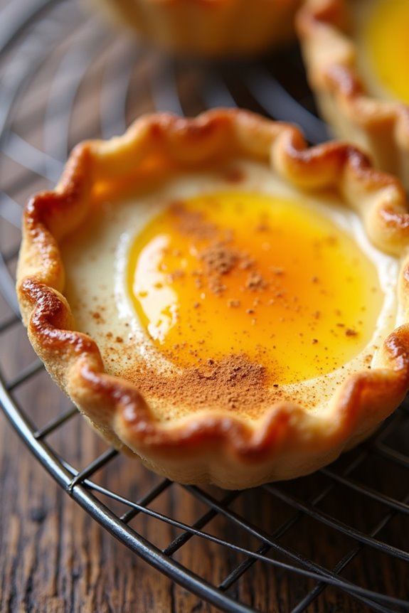 spiced cinnamon custard tarts