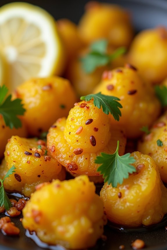 spiced potatoes and cauliflower