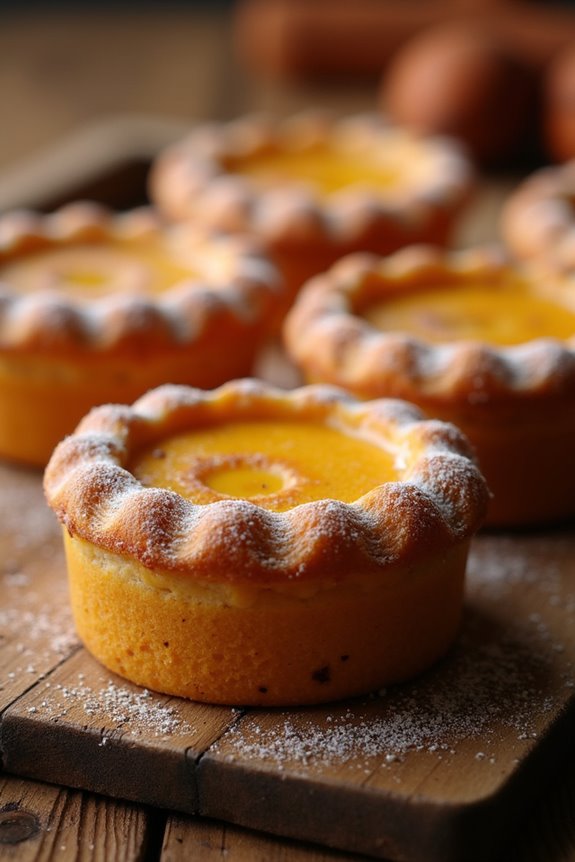 spiced pumpkin custard tarts