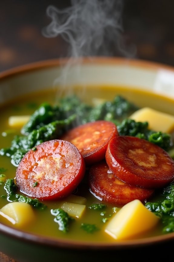 spicy chorizo kale soup