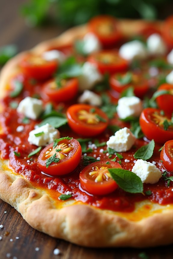 spicy feta flatbread delight