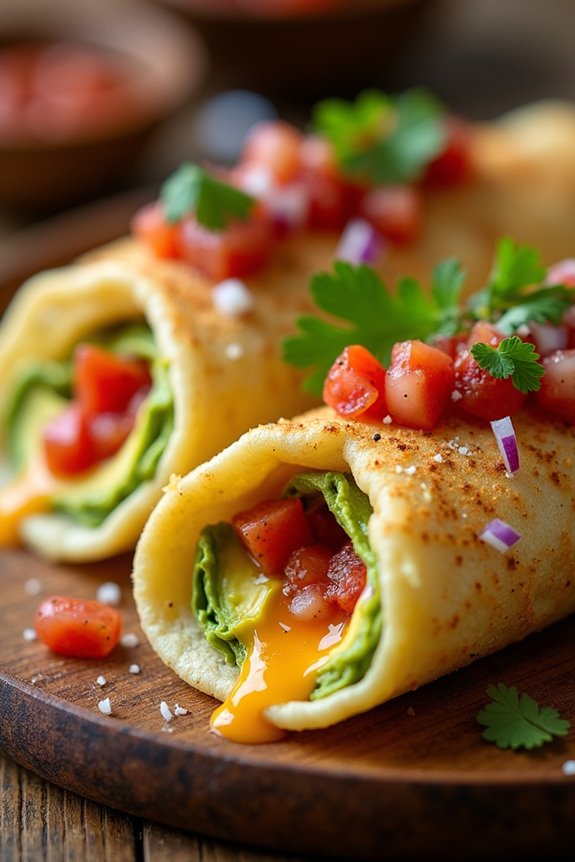 spicy lefse with avocado