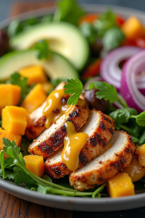 spicy mango chicken salad