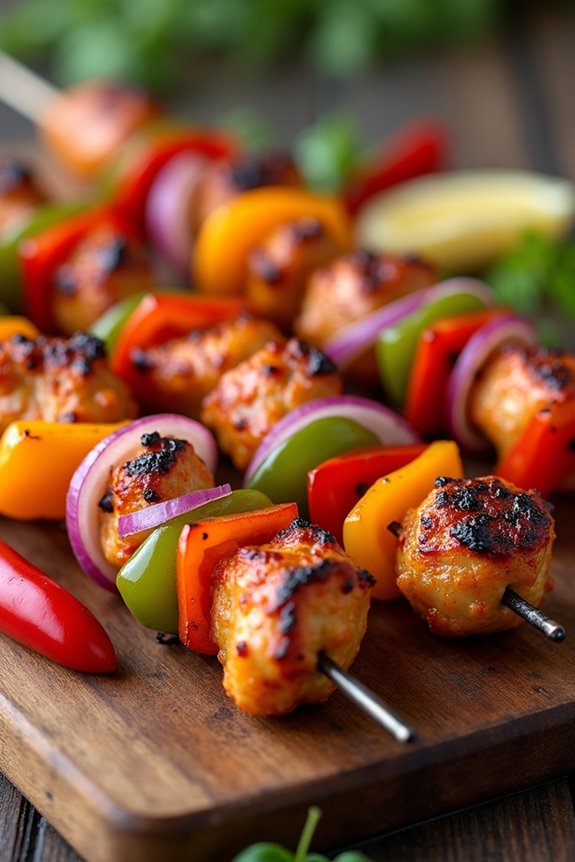 spicy marinated chicken skewers