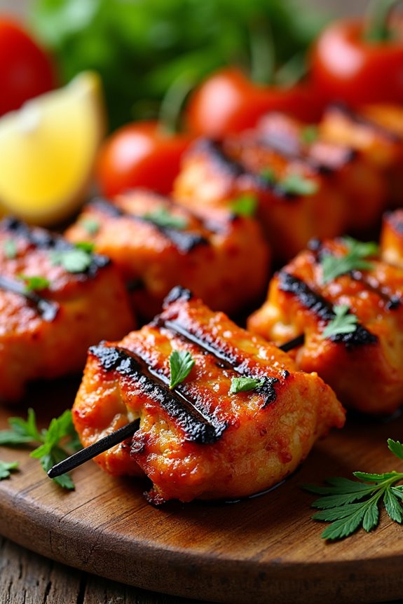 spicy marinated chicken skewers
