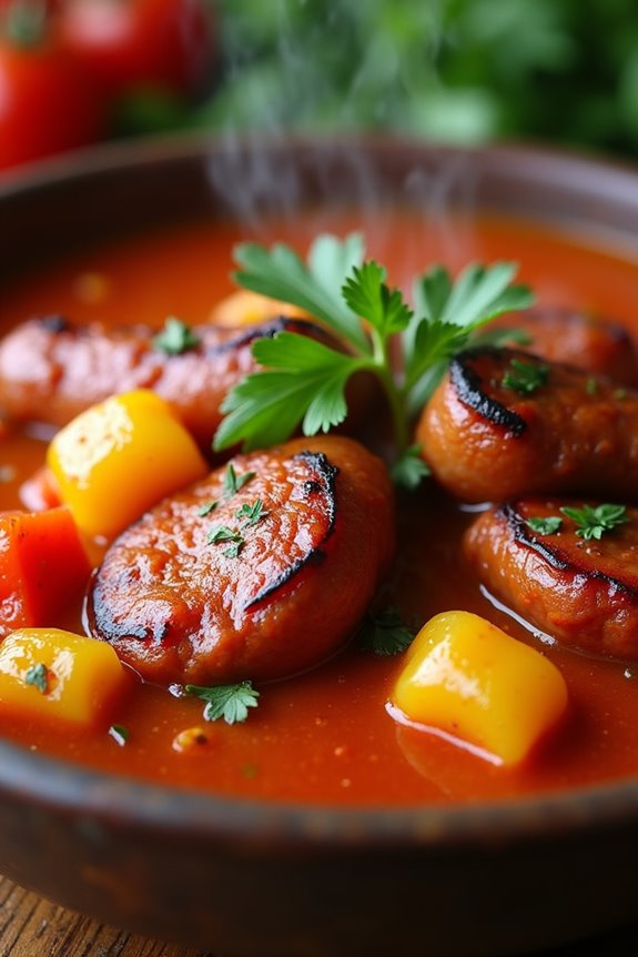 spicy sausage goulash recipe