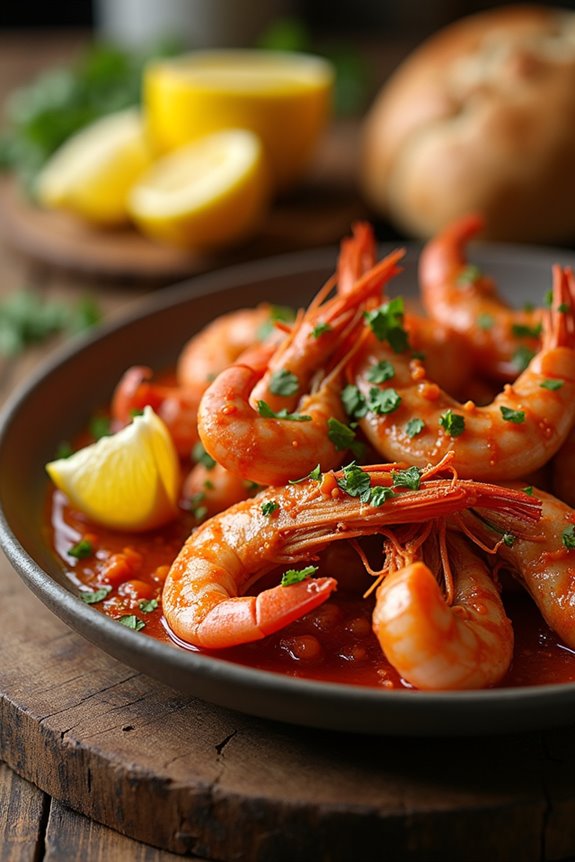 spicy seafood with marinade