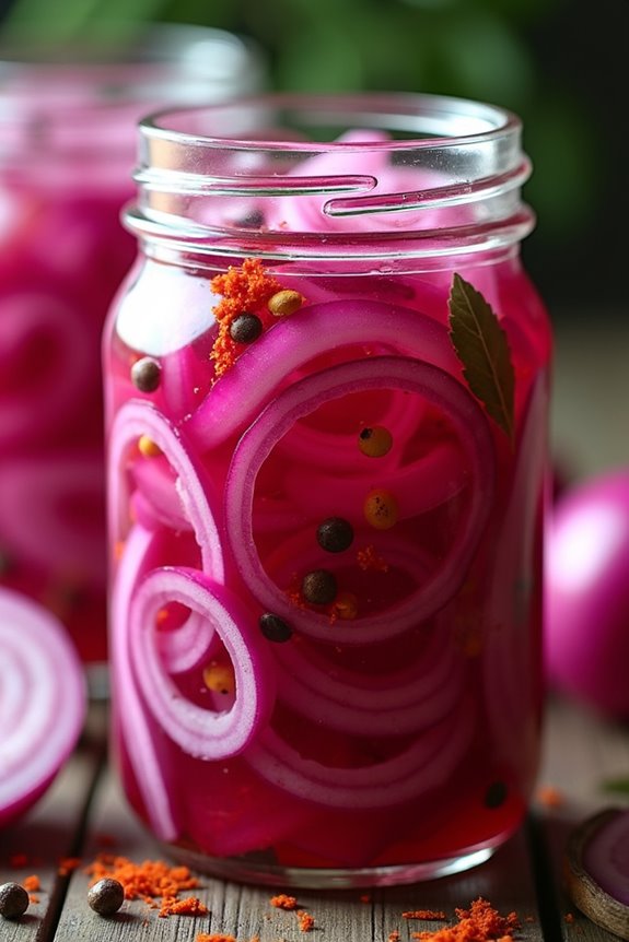 spicy tangy pickled onions