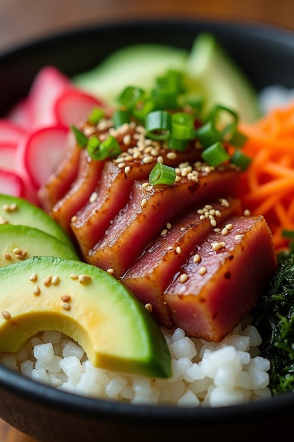 spicy tuna poke bowl