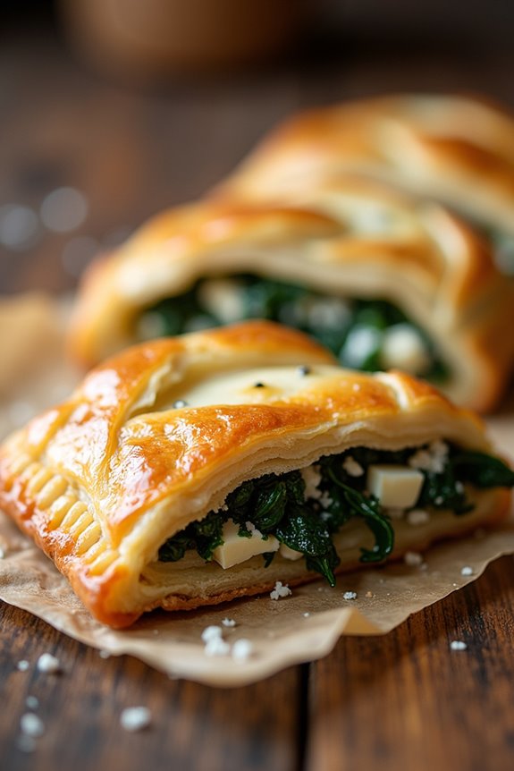 spinach feta phyllo pastry