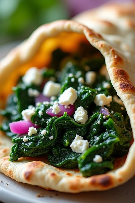 spinach feta pita delight