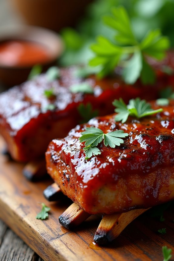 sticky glazed pork ribs