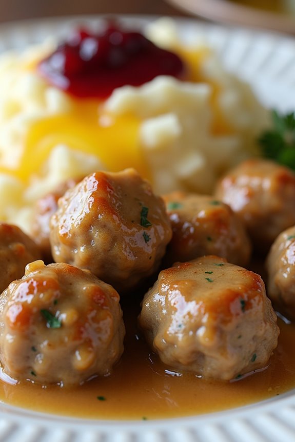 swedish meatballs with creamy sauce