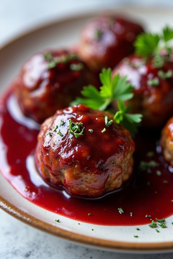 swedish meatballs with glaze