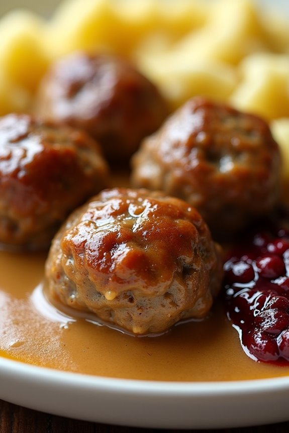 swedish meatballs with gravy