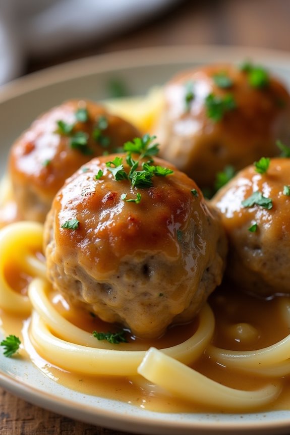 swedish meatballs with gravy