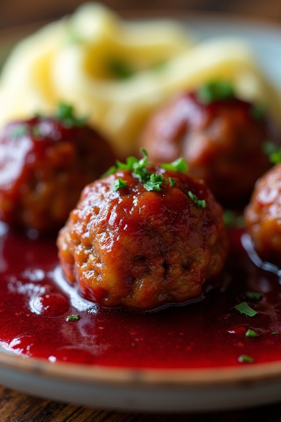 swedish meatballs with lingonberry gravy