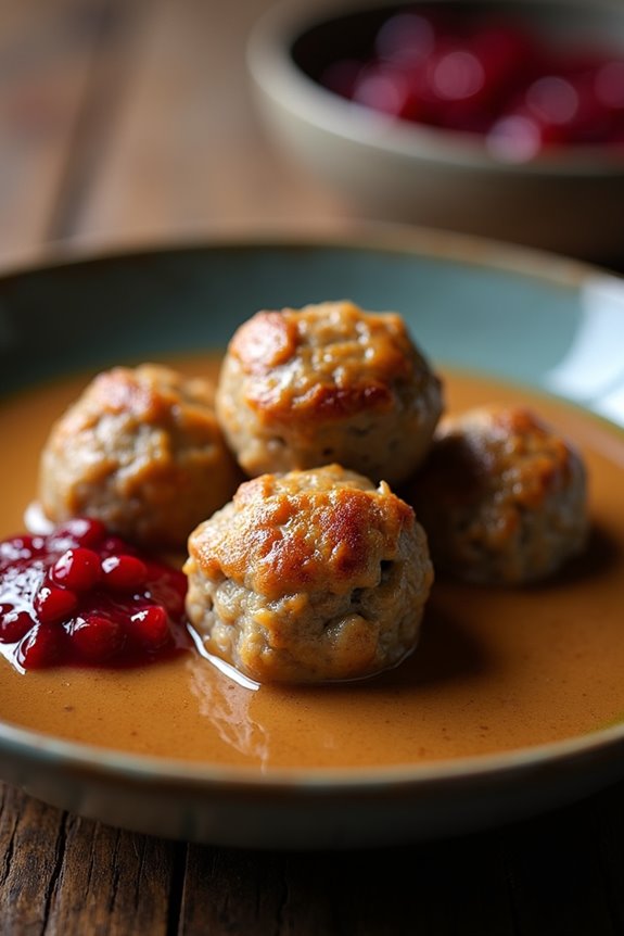 swedish meatballs with lingonberry sauce