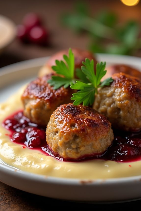 swedish meatballs with lingonberry sauce