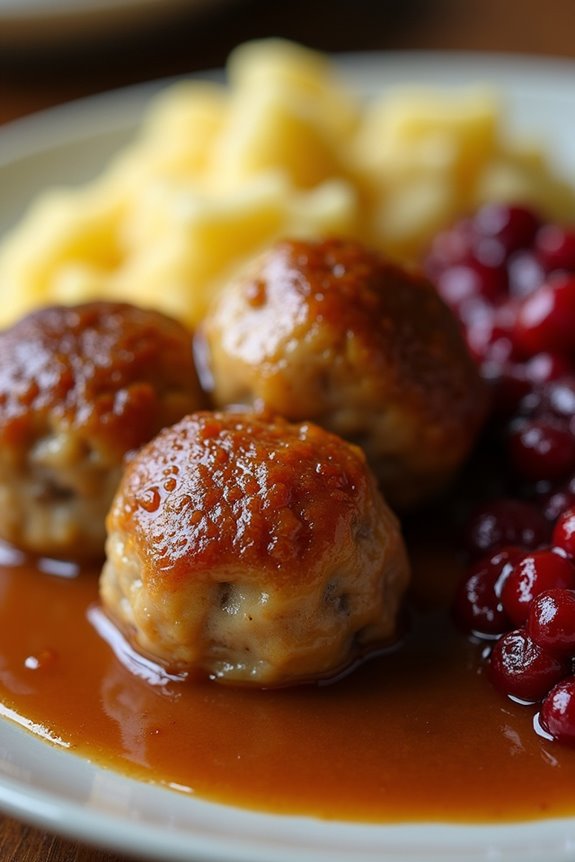 swedish meatballs with lingonberry sauce