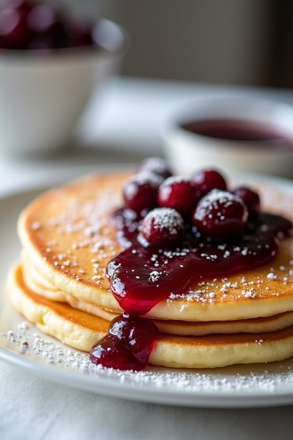 swedish pancakes with lingonberry jam