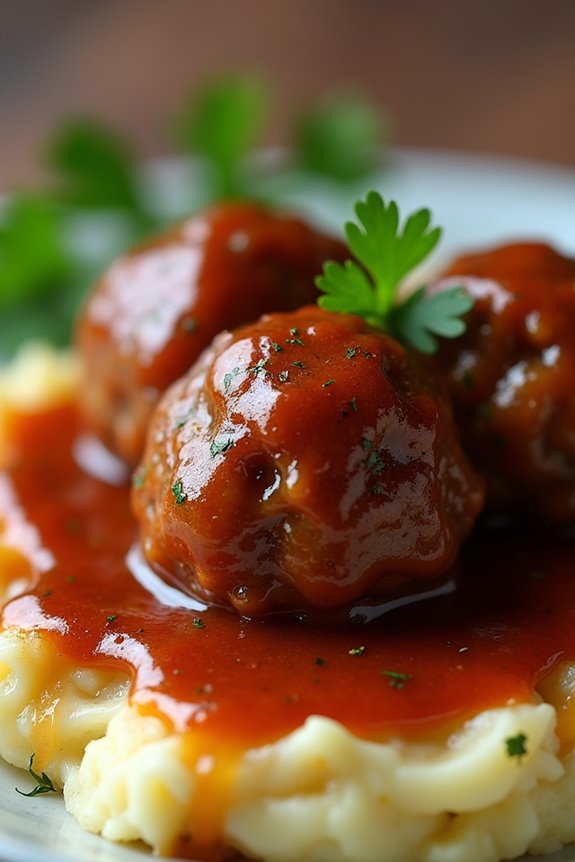 sweet and spicy meatballs