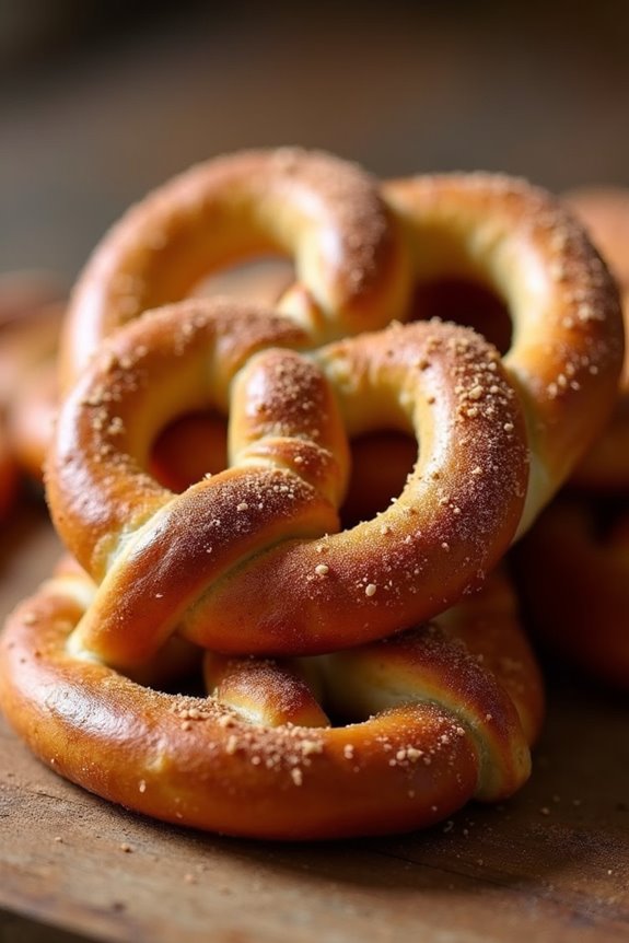 sweet soft cinnamon sugar pretzels