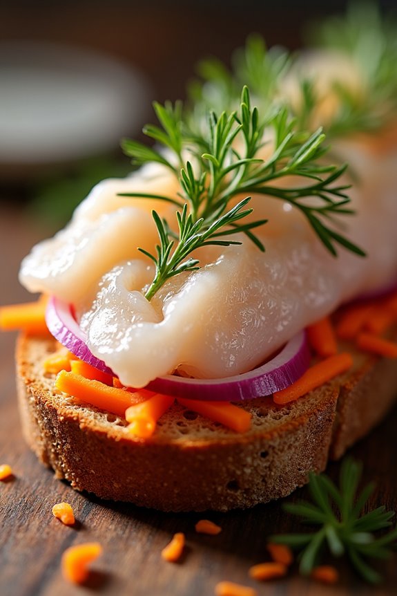 tangy herring on rye