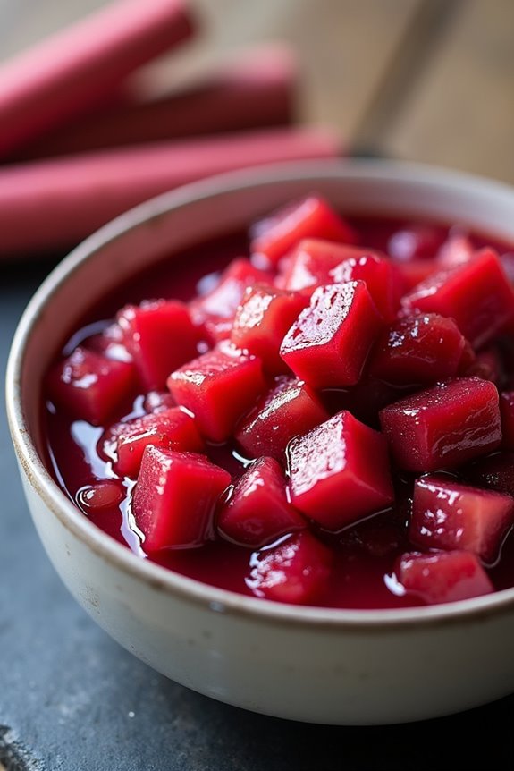 tangy rhubarb dessert compote