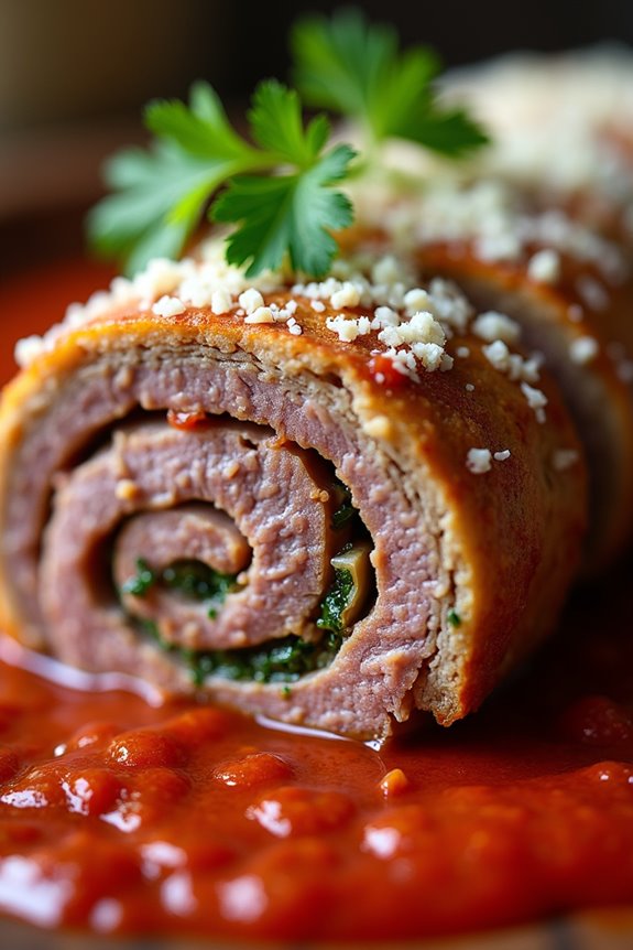 tender beef rolls simmered
