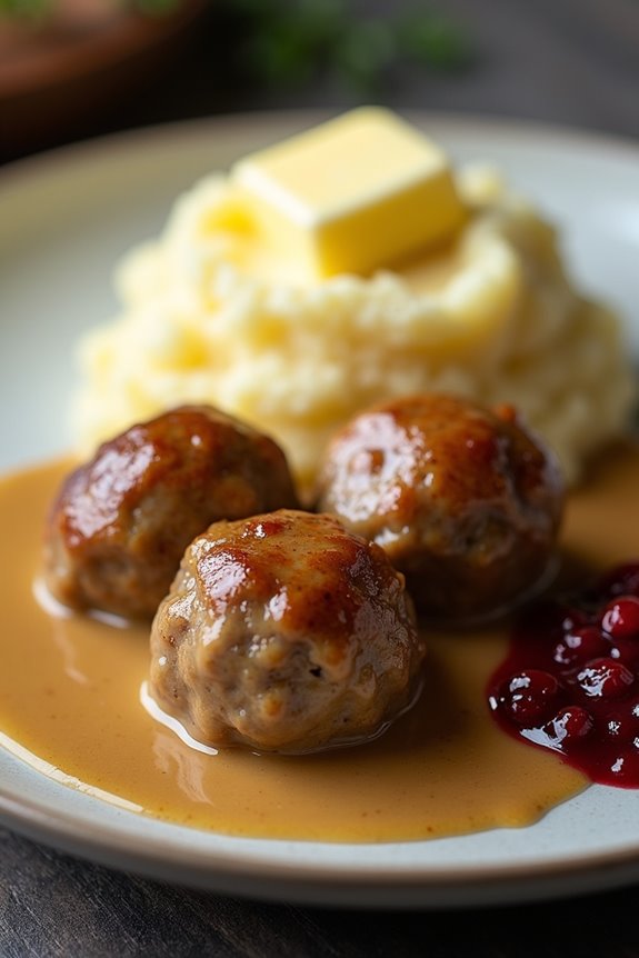 tender meatballs in gravy