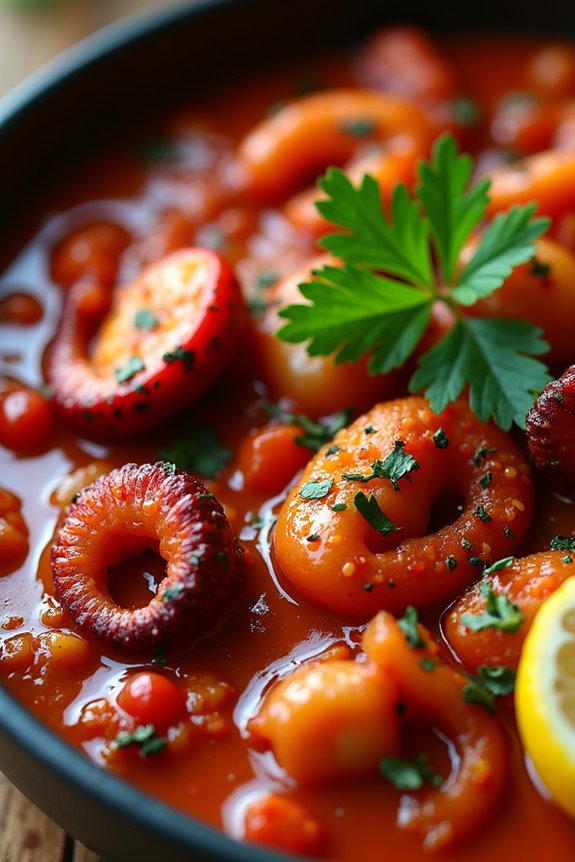 tender octopus in paprika