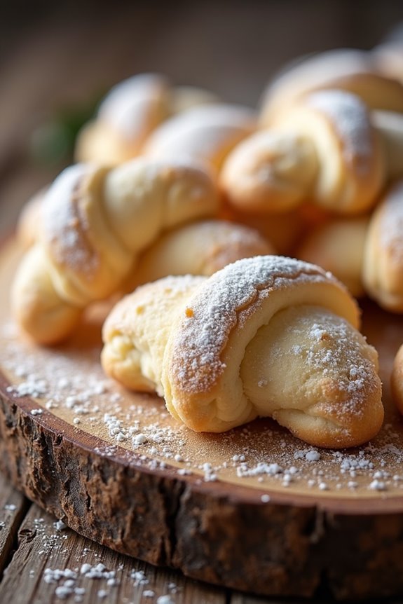 traditional buttery crescent cookies