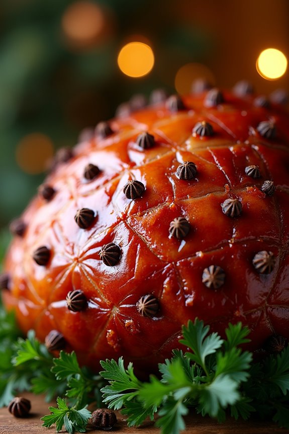 traditional festive ham preparation