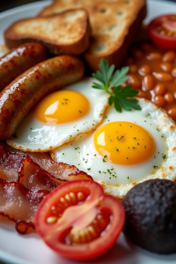 traditional hearty breakfast feast