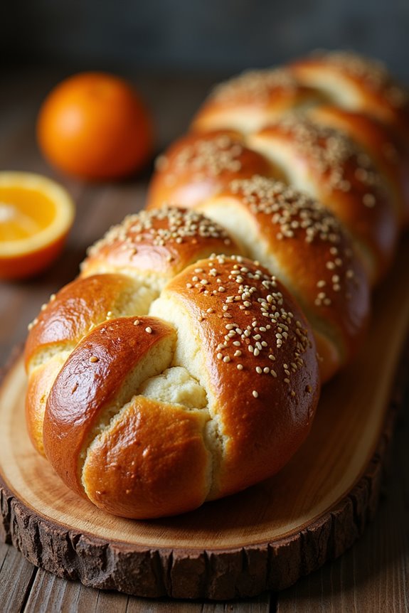 traditional sweet braided bread